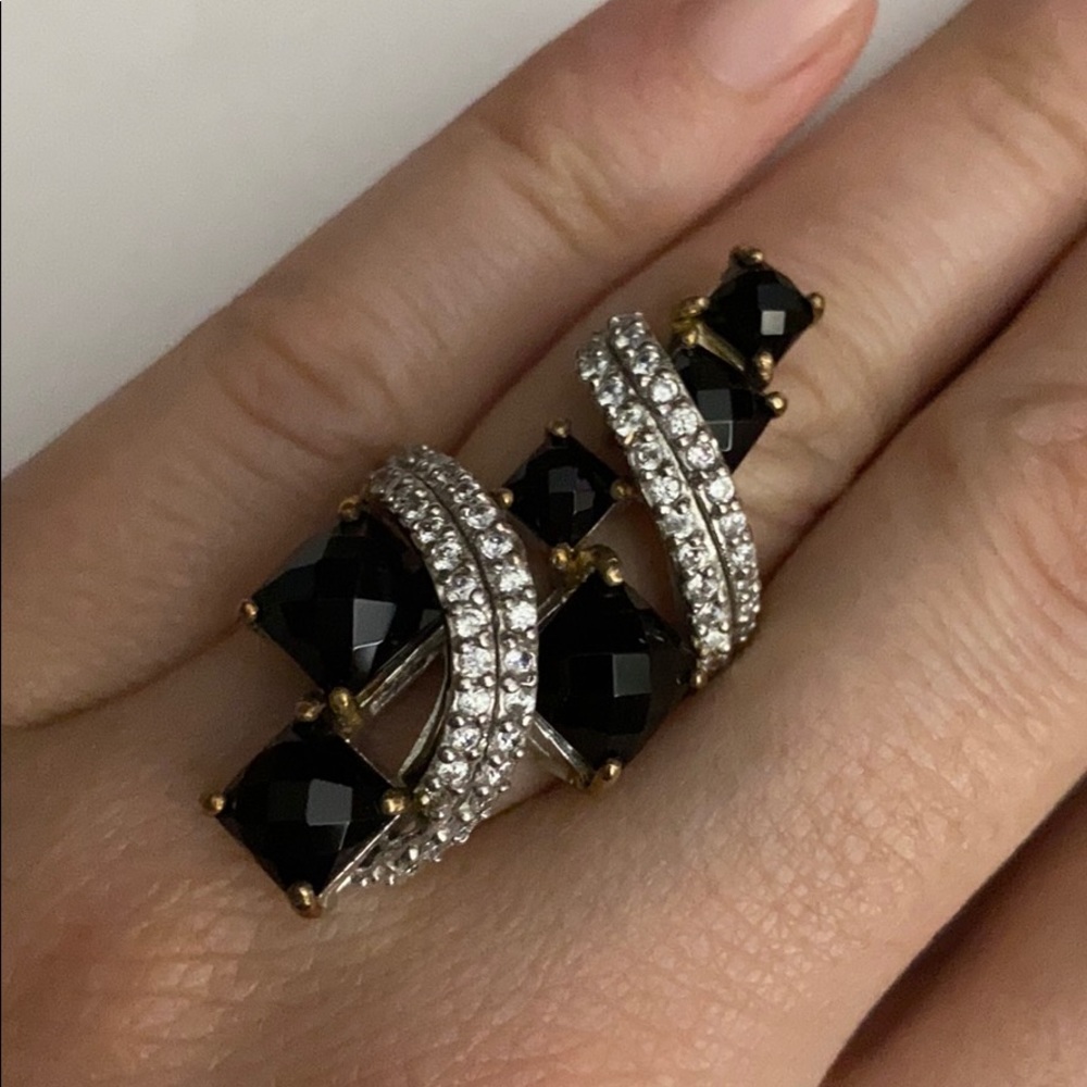 Sterling silver 14 karat gold ring